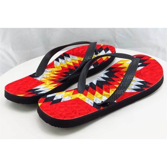 Sublimation Size Medium M Multicolor‎ Flip Flop Synthetic Men Shoes - Picture 5 of 9